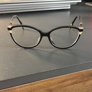 Carolina Herrera Black and Gold Women's Glasses